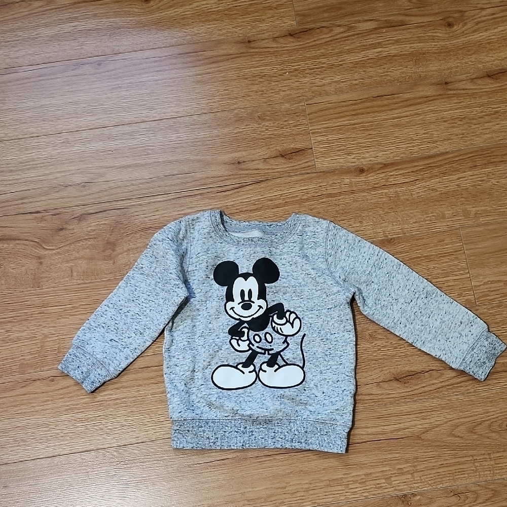 Disney Gray Mickey Mouse Pullover Sweatshirt